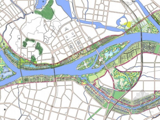 顺德公园cad设计资料下载-[顺德]某河道总体景观设计方案
