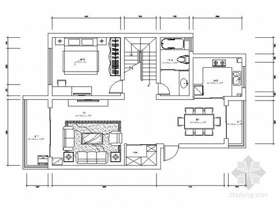 家装室内装修规范图纸资料下载-[无锡]三层大户型家装室内装修图