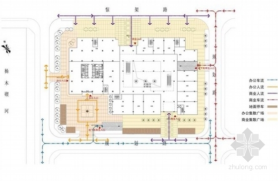 [浙江]高层现代风格办公综合体建筑设计方案文本（含ppt）-办公综合体分析图