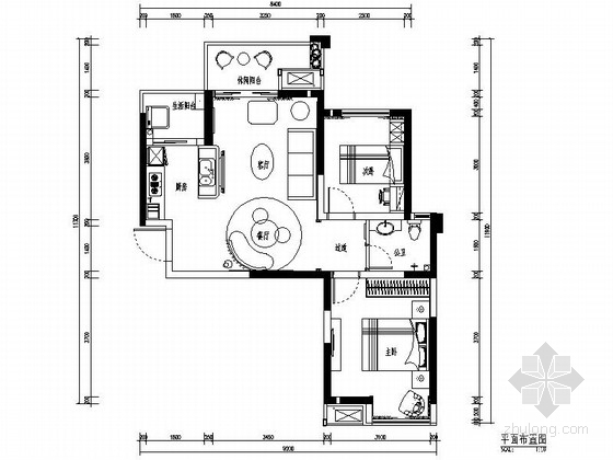最火轻奢风格样板房黑白灰资料下载-[郑州]黑白搭配现代风格两居室样板房装修图（含效果）