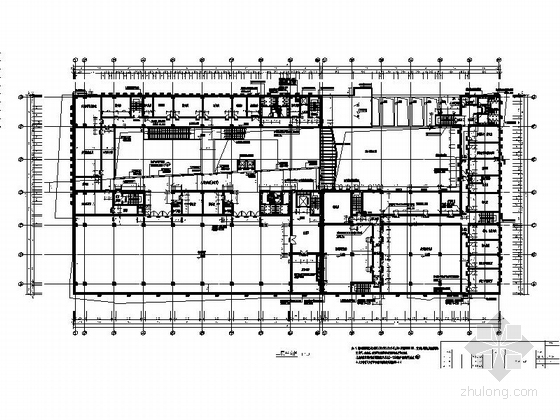 [内蒙古]四层超现代市级博物馆及档案馆建筑施工图-四层超现代市级博物馆及档案馆平面图