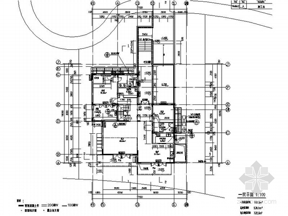 [上海]现代风格别墅群规划及单体建筑施工图（知名设计院 480余张）-现代风格别墅群规划及单体建筑平面图