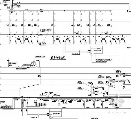 [重庆]物流仓库给排水消防施工图-消火栓喷淋系统图 