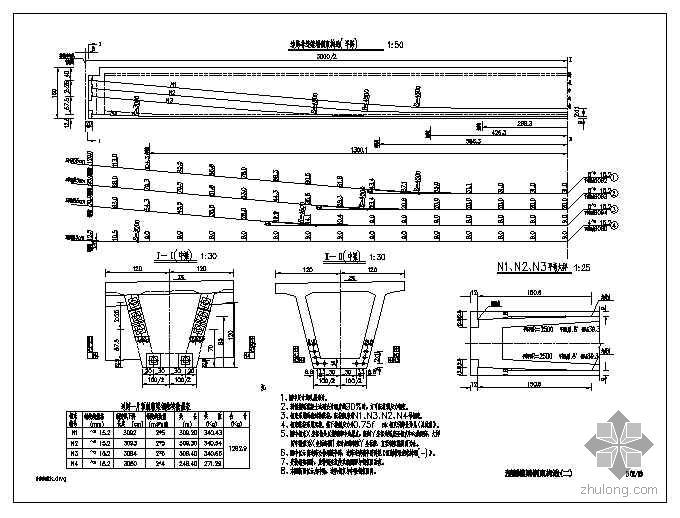 30米预应力框架资料下载-30米预应力混凝土箱梁设计图(公路Ⅰ级)