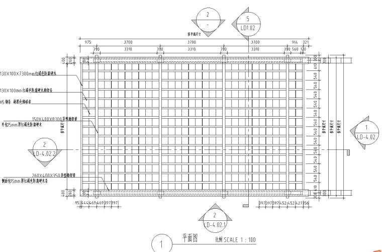 法式装修厨柜详图资料下载-车库入口廊架设计详图（钢结构）——泛亚景观