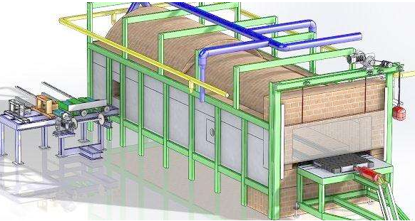 加热炉设计CAD图资料下载-加热炉or工业炉三维模型及详图