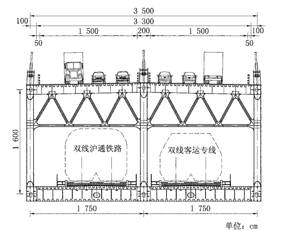 武汉长江大桥的结构特点资料下载-公铁两用长江大桥主桥技术特点