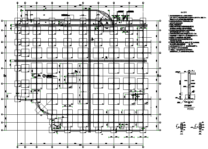 建设施工图结构施工图资料下载-框架商厦结构施工图（CAD，16张）