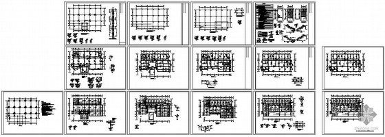 15层框架结构办公楼资料下载-江苏某6层框架结构办公楼结构图