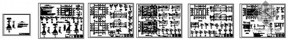 一层框架农村cad资料下载-某乡村两层民用住宅结构图