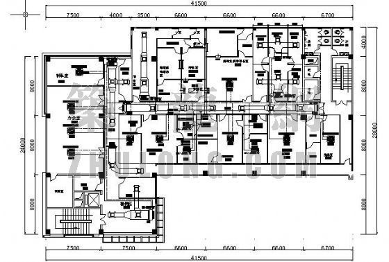 实验室多联机空调设计资料下载-某实验室空调工程设计图