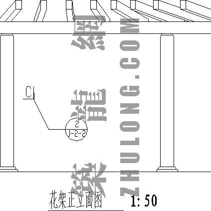 艺术花架实景图资料下载-曲形花架施工详图