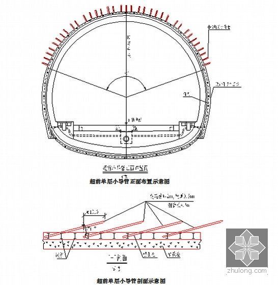 [广东]新建铁路站前工程实施性施工组织设计349页（路桥涵隧 附图丰富）-超前单层小导管