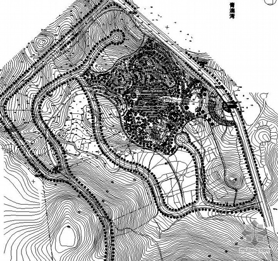 公园施工总平面图cad资料下载-某盆景公园规划总平面图