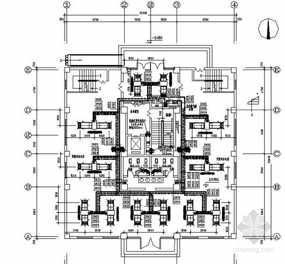 龙湖沙河商业办公楼施工图资料下载-沙河市某办公楼中央空调施工图