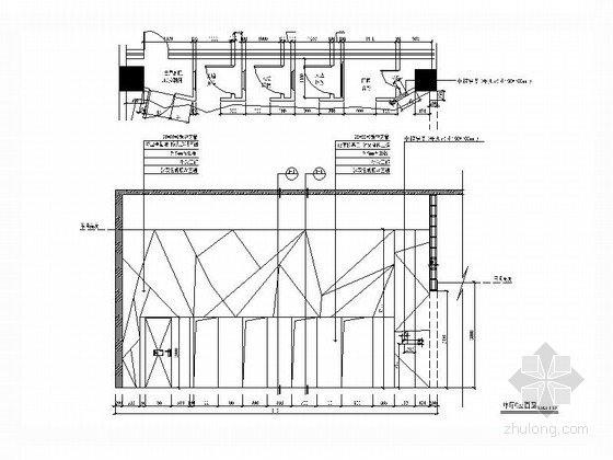 [江苏]行业顶尖设计师智慧教育体验馆室内设计CAD施工图（含全套方案）序厅立面图 