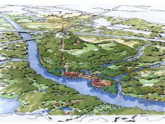 北塘河滨水景观规划设计资料下载-[上海]生态旅游开放空间景观规划设计方案