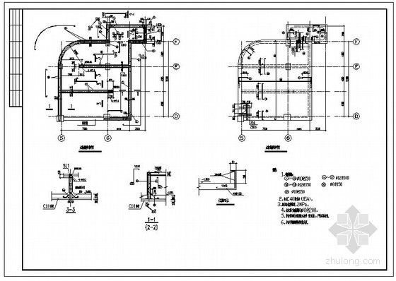 屋顶水池cad节点资料下载-某水池泵房节点构造详图
