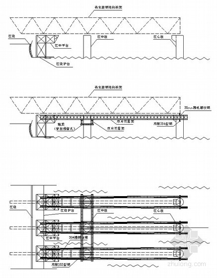 高铁贝雷制梁工法资料下载-应用贝雷桁架梁平台施工大跨度钢桁架施工工法