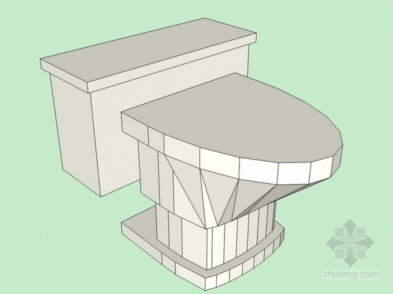 时尚马桶模型资料下载-时尚马桶SketchUp模型