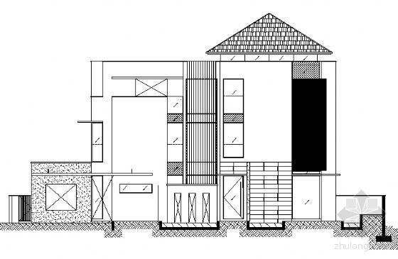 双拼别墅图纸设计图三层资料下载-某三层双拼豪华别墅建筑方案图
