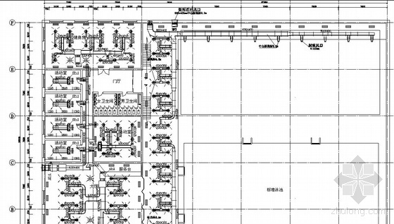 上海游泳馆设计图资料下载-某游泳馆空调系统设计图