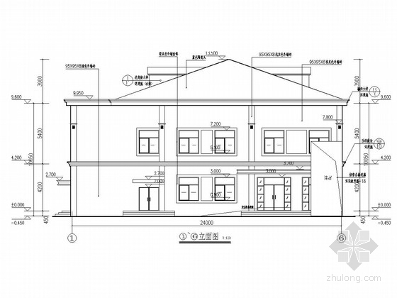 学校建筑施工图框架结构资料下载-两层框架结构食堂+演播厅建筑结构施工图