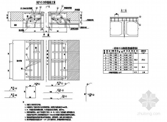 埋板节点dwg资料下载-1×16米预应力混凝土空心板伸缩缝预埋钢筋构造节点详图设计