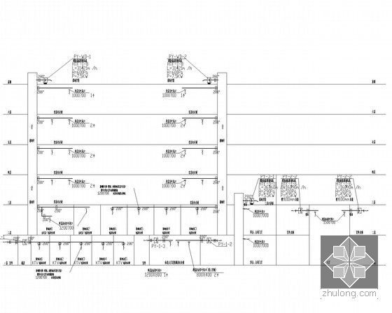 [江苏]多层公共建筑空调通风系统设计施工图（风冷热泵）-内走道排烟系统原理图