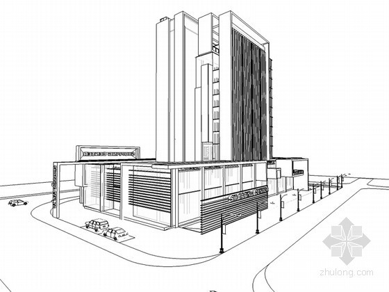商场办公楼方案资料下载-商场办公楼SketchUp模型下载