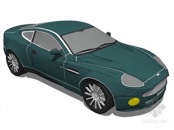 小汽车CAD模型资料下载-高级轿车SketchUp模型下载
