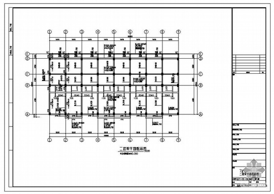2层框架住宅资料下载-某五层框架住宅结构图