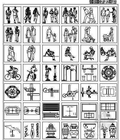 园林cad资料资料下载-园林CAD素材库