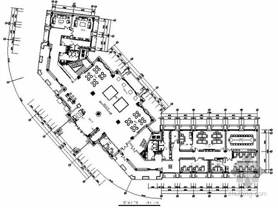 新古典售楼处立面资料下载-[山东]某花园售楼处全套室内设计施工图（含清单报价）