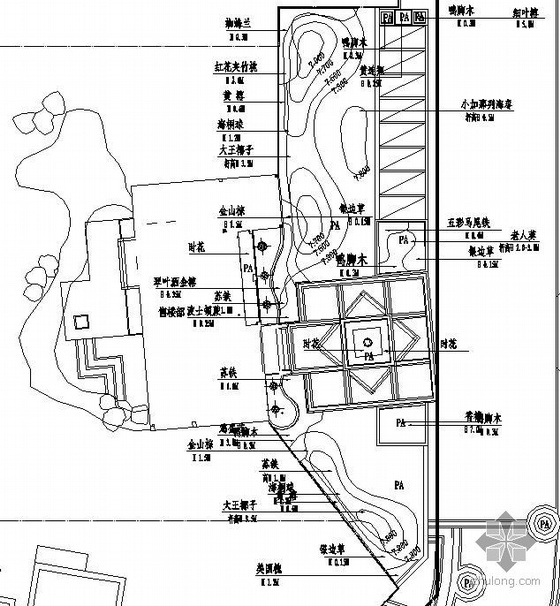 售楼处及小区入口设计资料下载-小区售楼处景观施工图