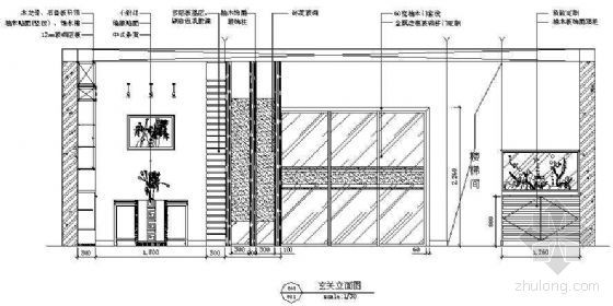 门厅立面资料下载-玄关立面图