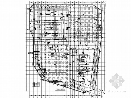 [天津]83层与24层筒中筒结构超高层办公大厦结构施工图（358米 地下四层 CAD与PDF双版本）-地下室底板配筋图 