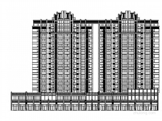 高层住宅幕墙施工图资料下载-[江苏]Artdeco风格高层住宅建筑设计施工图（国内知名地产）