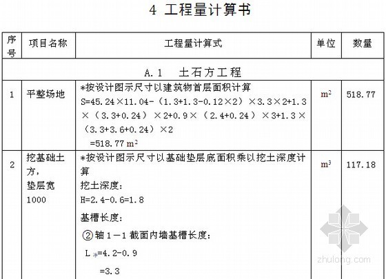 [毕业设计]西安某酒店建筑工程量计算及清单编制实例（附全套图纸81页）-工程量计算书 