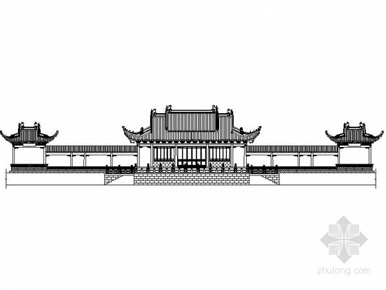 中国仿古建施工图资料下载-某广场仿古建建筑施工图