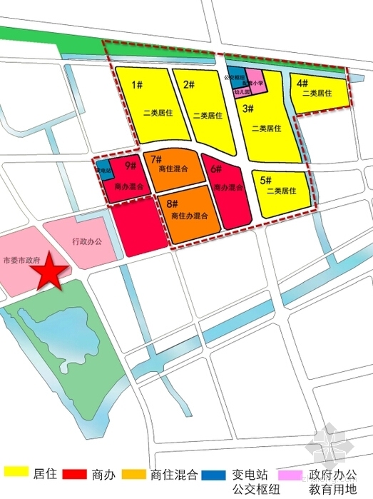 [江苏]滨江新城区规划设计方案文本-城市规划分析图