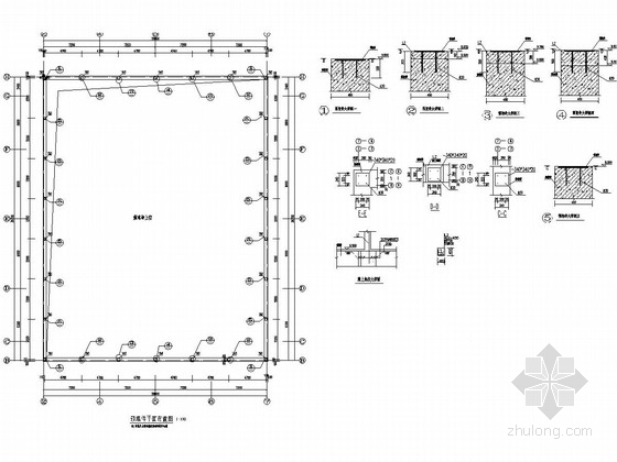 300米风雨操场施工图资料下载-风雨操场屋顶网架结构施工图
