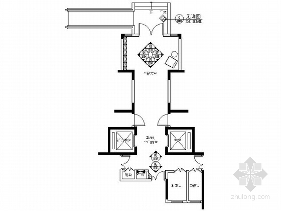 小区住宅首层平面图资料下载-[广州]现代时尚住宅小区首层大堂室内装修施工图