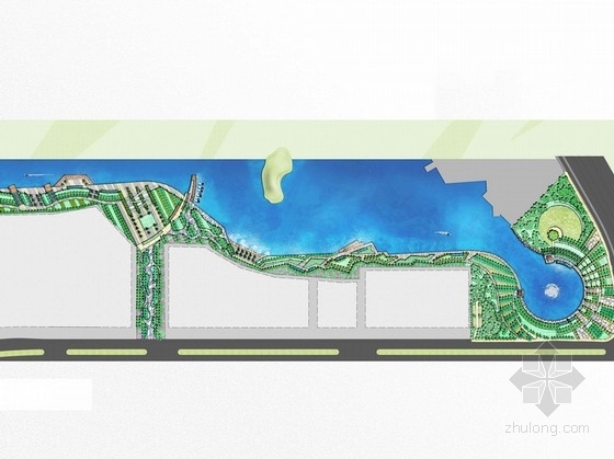 带状绿地景观设计方案资料下载-[南京]湖畔带状公园二期工程景观设计方案