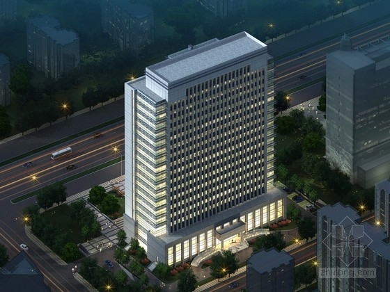 建筑设计服务中心资料下载-[南京]17层现代风格行政服务中心建筑设计方案文本