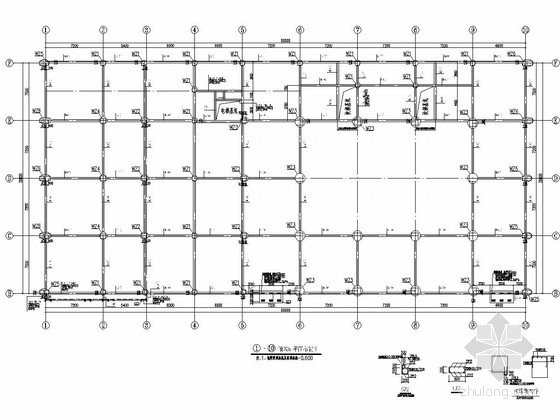 700平的平面图资料下载-[重庆]四层框架结构人民医院结构施工图