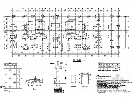 [四川]17层框支剪力墙结构底商住宅楼结构图（含建筑图）-基础图 