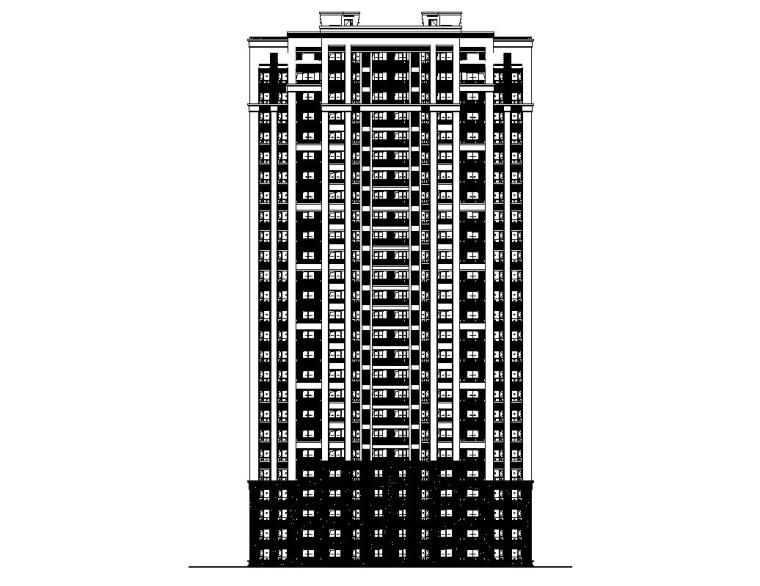 居住区建筑施工图详图资料下载-[上海]华夏新古典风格孔雀城七期居住区建筑施工图设计（CAD）