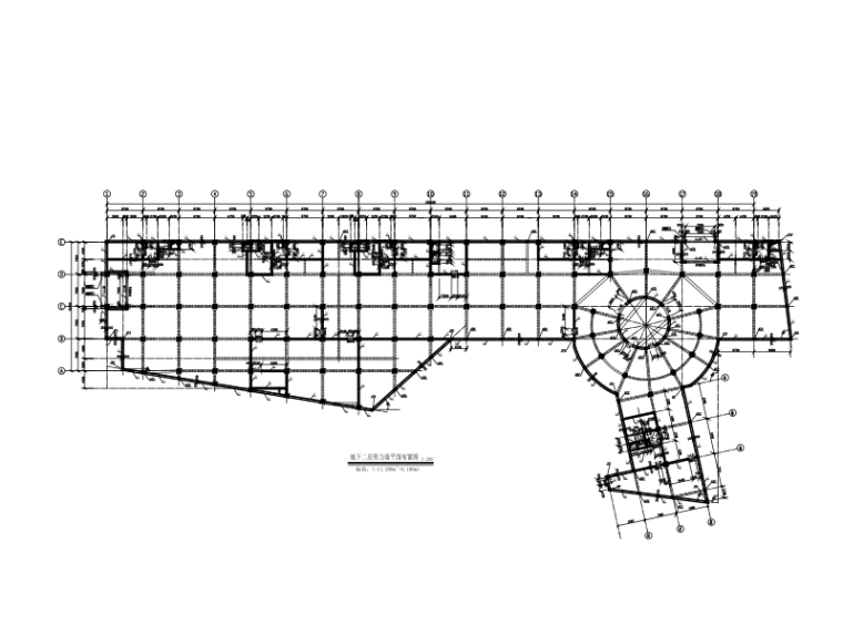 地下车库一体化设计资料下载-2层公园地下车库剪力墙布置结构施工图（CAD、11张）