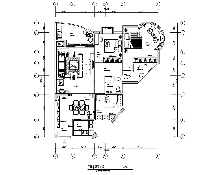 家装三居室效果图资料下载-现代简约极简主义三居室住宅空间设计施工图（附效果图+软装表）